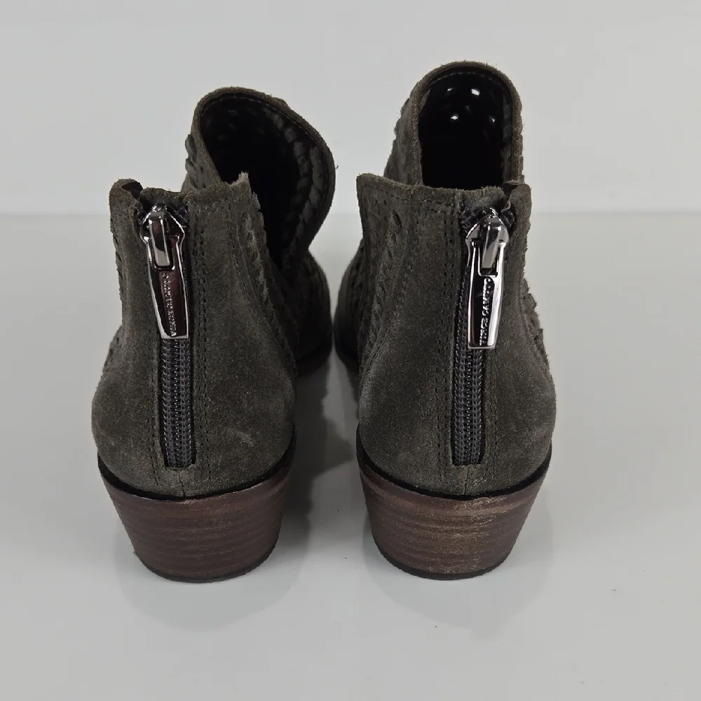 Vince Camuto Prasata Suede Leather Bootie Gray Size 8 - Picture 5 of 10